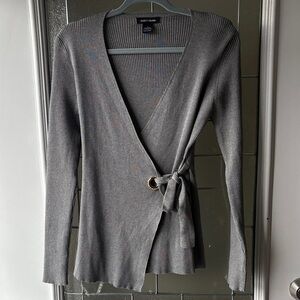Grey Wrap Cardigan